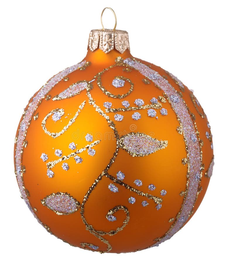 Bola Amarilla De La Navidad Con El Ornamento Imagen de archivo - Imagen de nuevo, celebre: 46106333