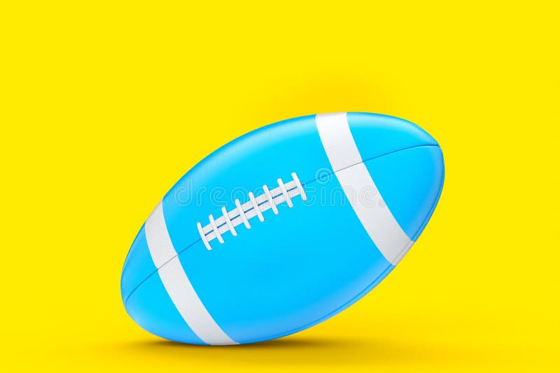 Bola Amarela Ou Futebol Isolada Em Fundo Azul Ilustração Stock - Ilustração  de equipamento, borda: 230484406