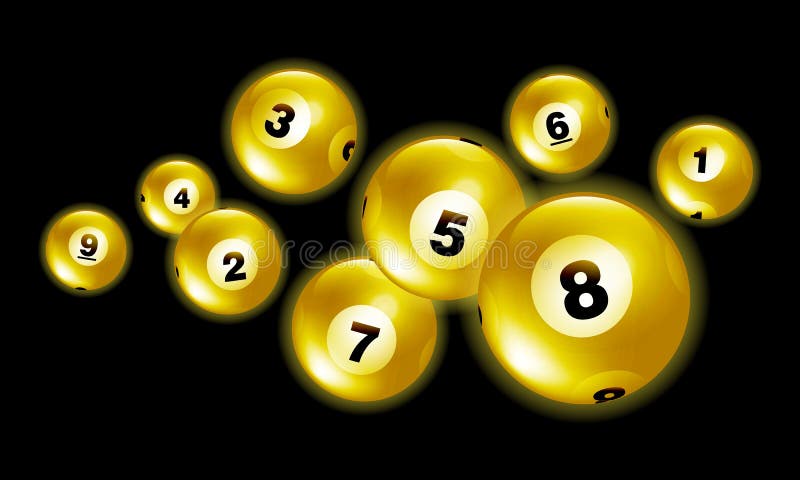 Bolas de jogo de loteria de bingo no fundo de bolas coloridas aleatórias
