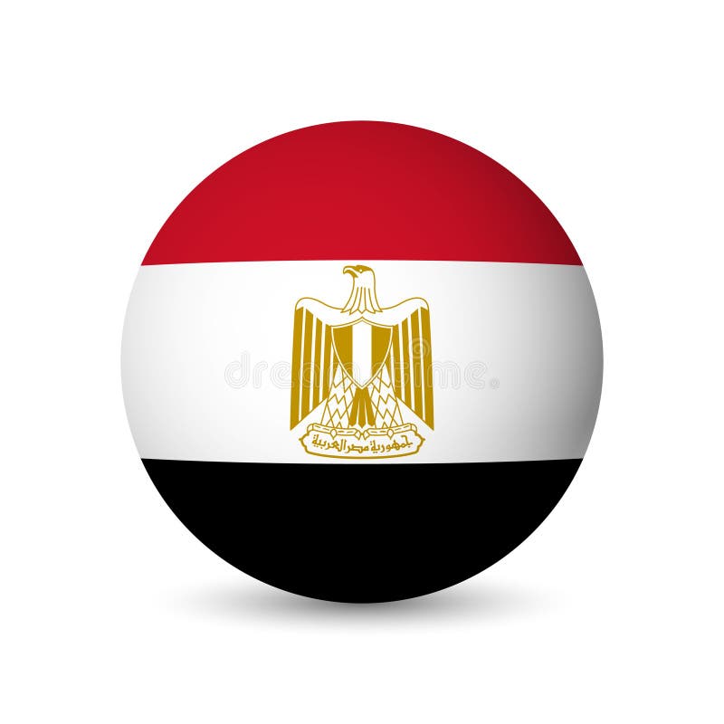 Bola com as cores da bandeira do Egito ilustração do vetor