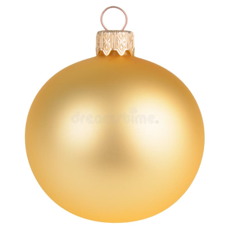 Gold christmas decoration ball isolated on white background. Gold christmas decoration ball isolated on white background