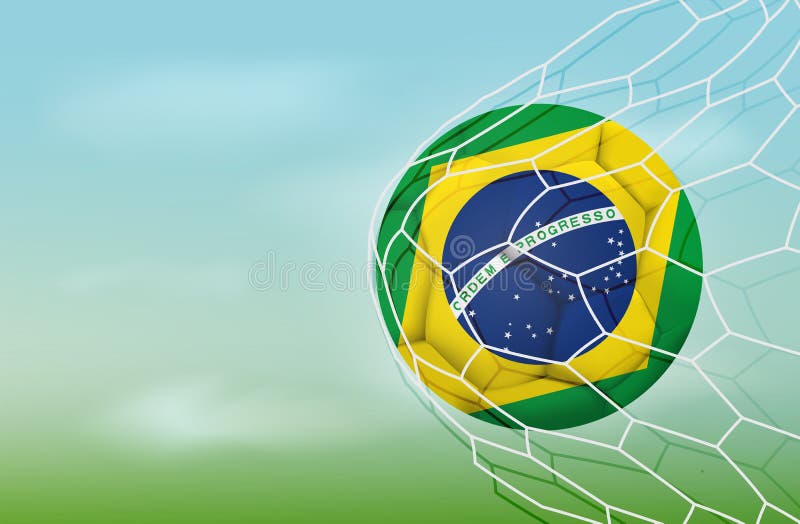 ai generativo futebol bola em a verde Relva e objetivo internet