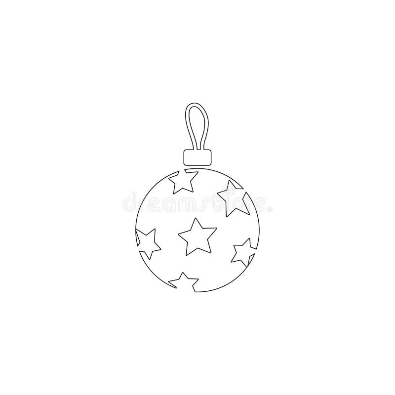 Bola de Christmass ?cone liso do vetor ilustração stock Bola de Christmass ?cone liso do vetor ilustração stock