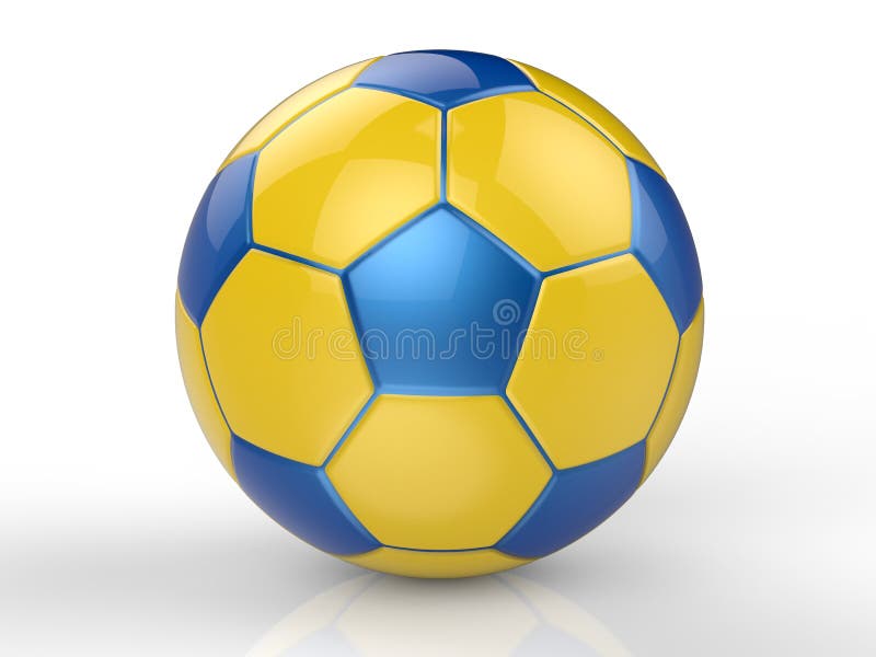 Bola Amarela Do Futebol No Fundo Branco Imagem de Stock - Imagem de branco,  brinquedo: 62304359