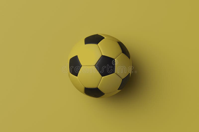 Uma bola de futebol preta e amarela