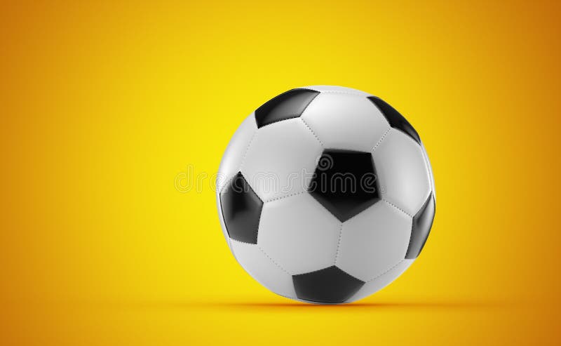 Bola De Futebol Amarela No Fundo Amarelo. Conceito De Ideia Mínima,  Renderização 3D. Foto Royalty Free, Gravuras, Imagens e Banco de  fotografias. Image 186743828