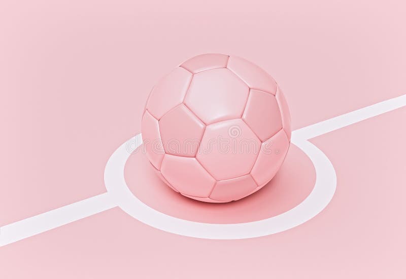 Ilustração Vetorial De Bola De Futebol Rosa Claro De Uma Bola De