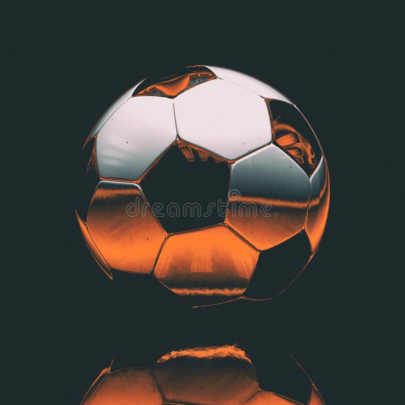 bola de futebol realista ou padrão básico de bola de futebol no campo de  grama verde. Estilo 3D e conceito de renderização para o jogo. use para  plano de fundo ou papel