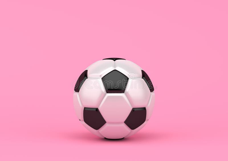 Ilustração Vetorial De Bola De Futebol Rosa Claro De Uma Bola De