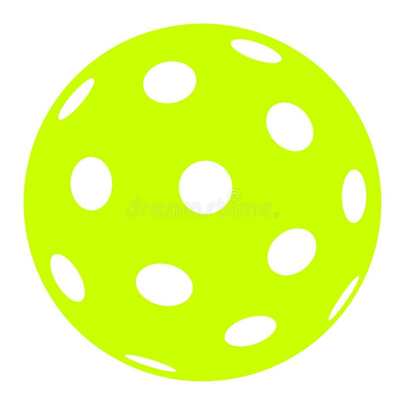 Bola de picleball isolada em branco