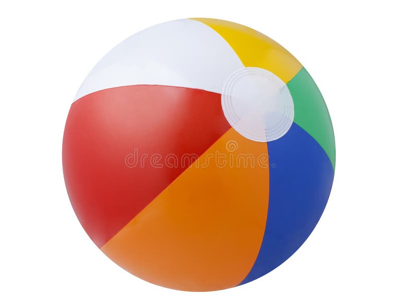 A beach ball isolated on a white background. A beach ball isolated on a white background