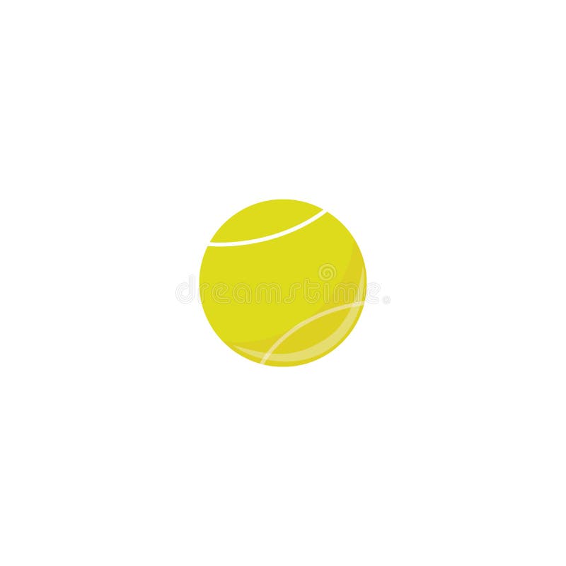 Bola de tênis do vetor, ícone simples do equipamento de esporte ilustração do vetor Bola de tênis do vetor, ícone simples do equipamento de esporte ilustração do vetor
