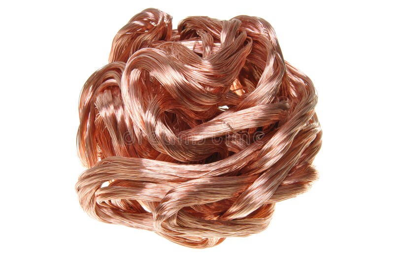 Ball of copper wire in abstract form. Ball of copper wire in abstract form