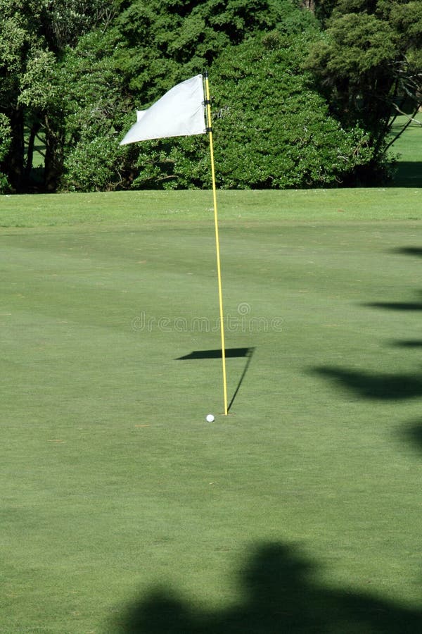 Ball in front of a golf hole on green. Ball in front of a golf hole on green
