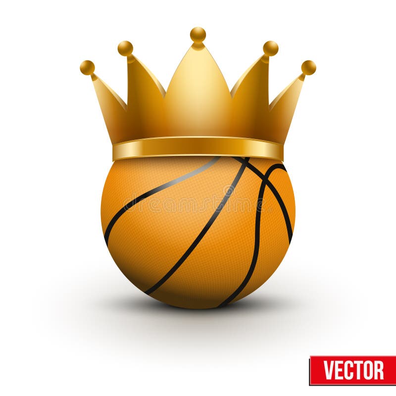 Bola de basquetebol com coroa real ilustração royalty free