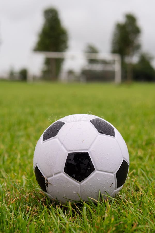 Posto De Futebol No Campo De Treino. Erva Desgastada Num Ponto De Guarda.  Fundo Do Tema Do Futebol Foto de Stock - Imagem de mola, futebol: 218400436