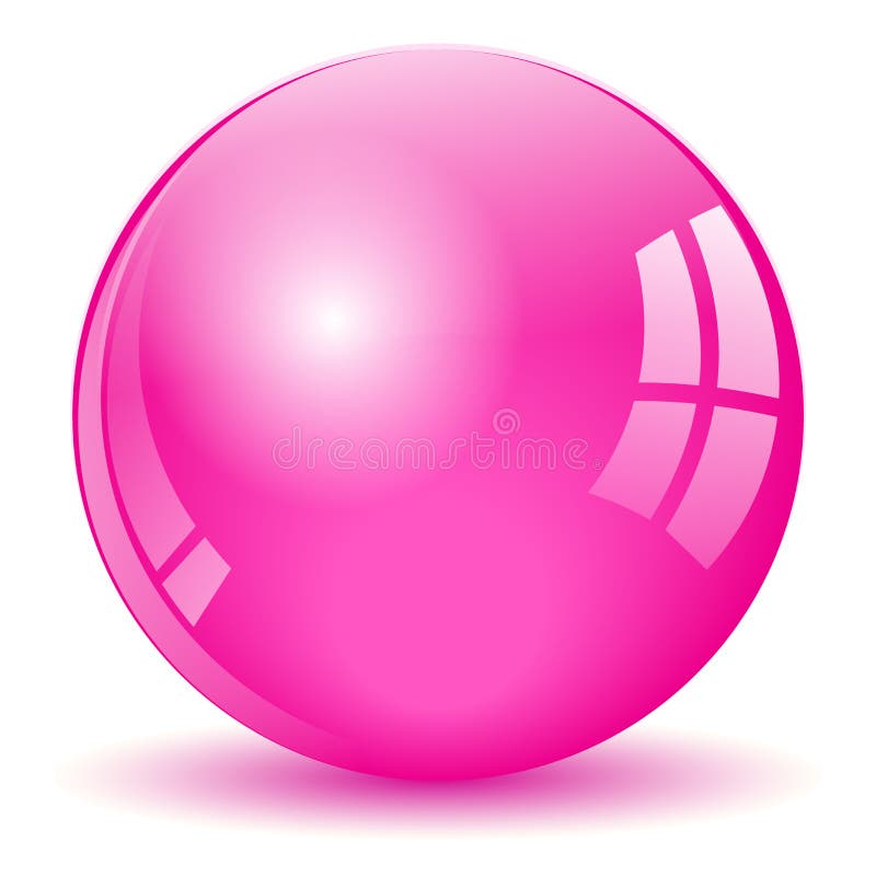 deletrear misil malicioso Bola rosada de la esfera ilustración del vector. Ilustración de extracto -  155555710