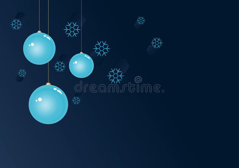 Bolas azules claras de la Navidad en fondo azul marino del invierno con los copos de nieve Cmyk del vector EPS 10 ilustración del vector Bolas azules claras de la Navidad en fondo azul marino del invierno con los copos de nieve Cmyk del vector EPS 10 ilustración del vector