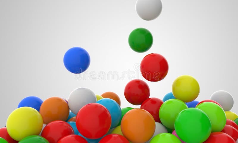 Bolas coloridas que caen 2 stock de ilustración