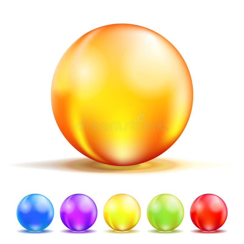 Bolas de cristal del color ilustración del vector Bolas de cristal del color ilustración del vector