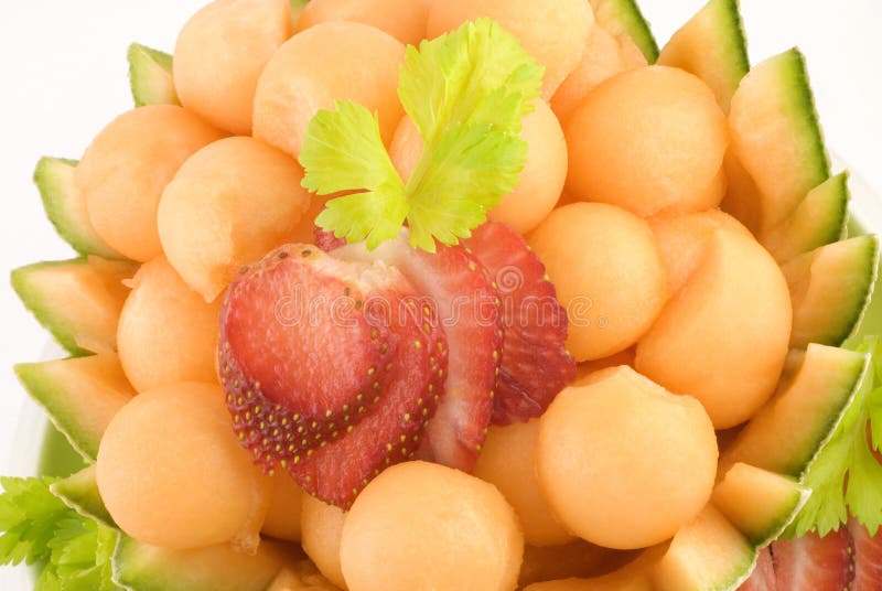 Bolas de melón cantalupo fotografía de archivo libre de regalías