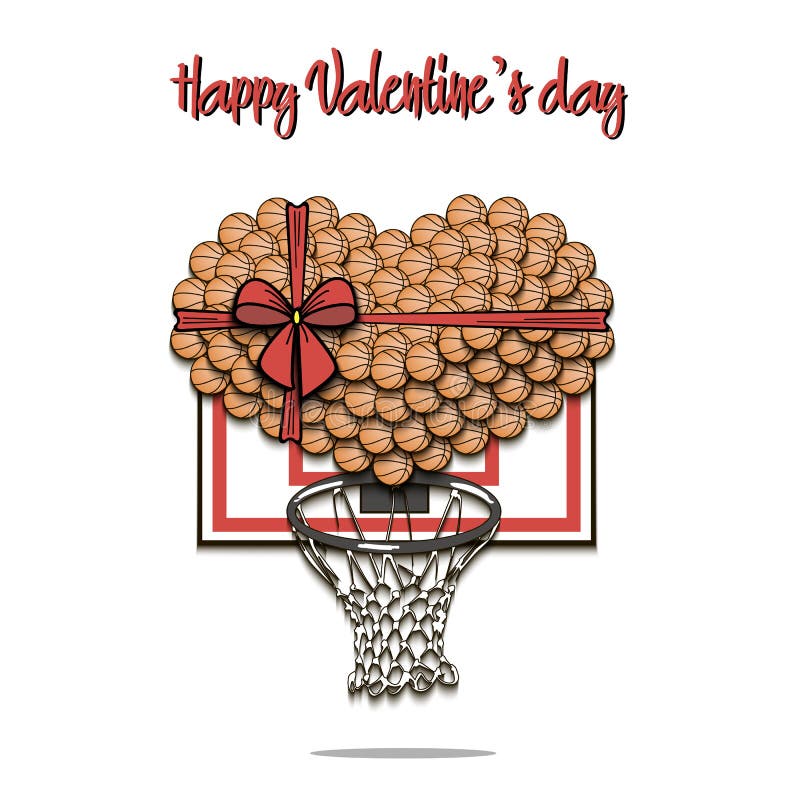 Bolas del baloncesto presentadas en la forma del corazón ilustración del vector Bolas del baloncesto presentadas en la forma del corazón ilustración del vector