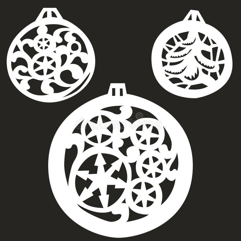 Bolas del árbol de navidad del ejemplo del vector ilustración del vector Bolas del árbol de navidad del ejemplo del vector ilustración del vector