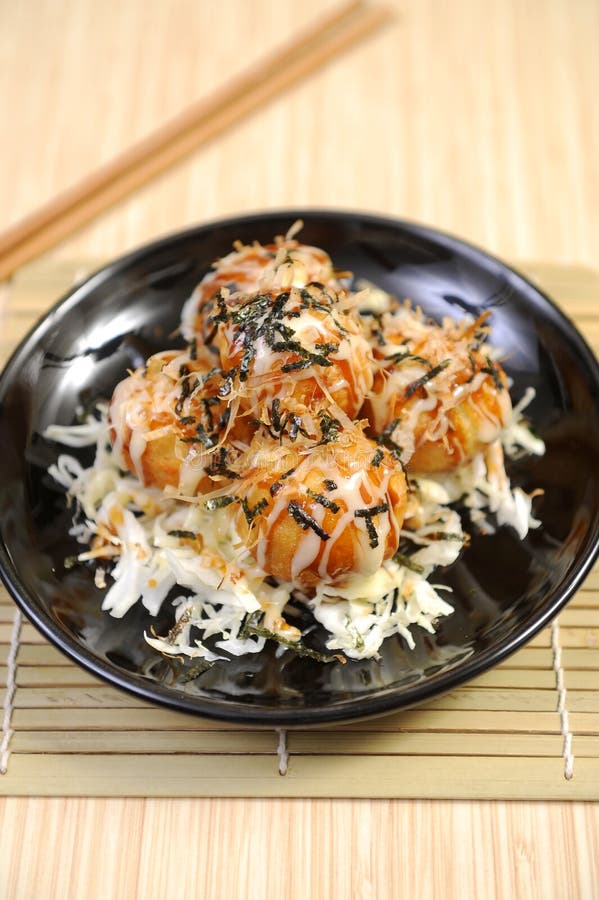 Bolas de polvo de takoyaki fotos de stock