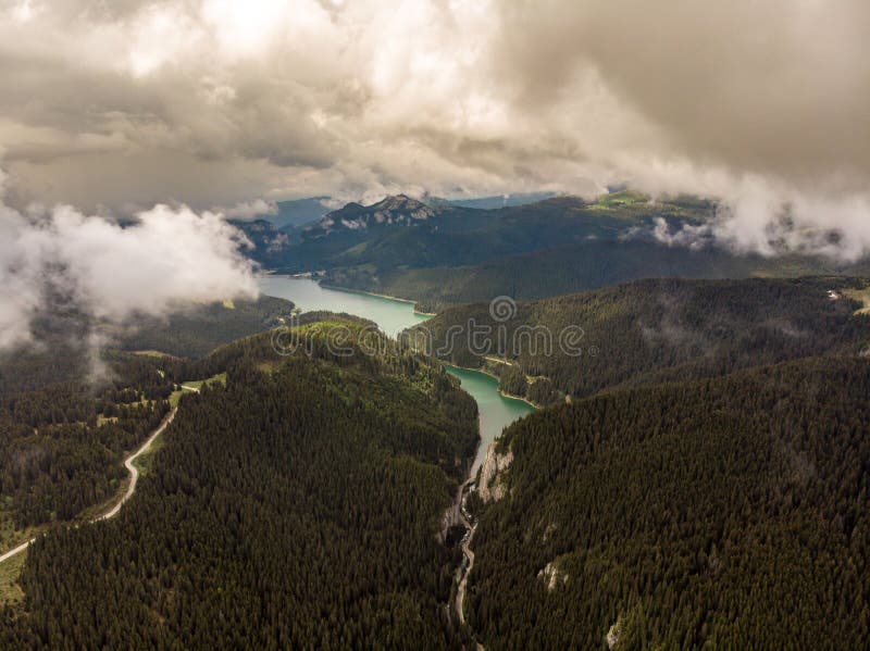 Bolboci Lake near Padina plateau in Bucegi Mountains in the Carp