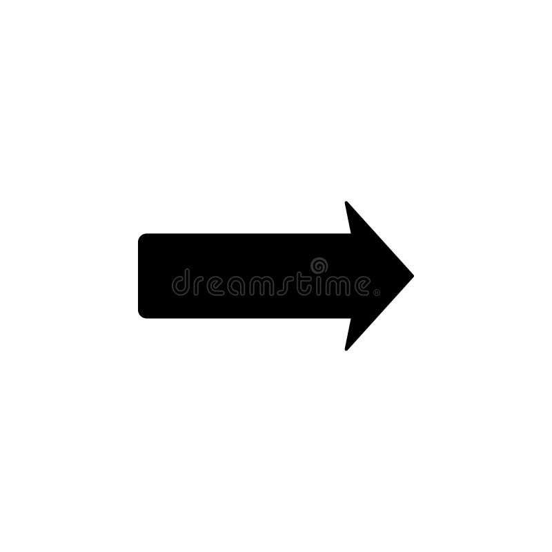 Bold arrow on the right icon. Element of simple icon for websites, web design, mobile app, info graphics. Signs and symbols collec royalty free illustration