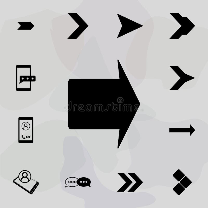 Bold arrow on the right icon. Web icons universal set for web and mobile royalty free illustration