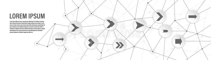 Bold arrow on the right icon. From Web set stock illustration