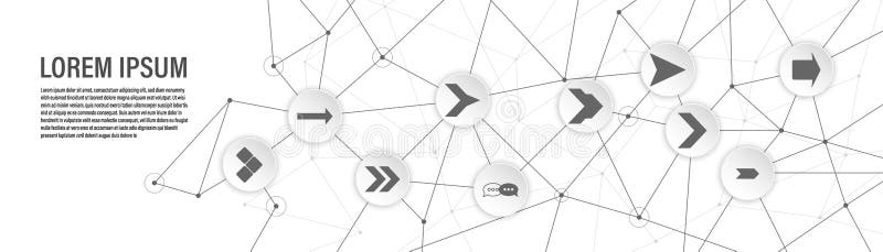 Bold arrow on the right icon. From Web set stock illustration