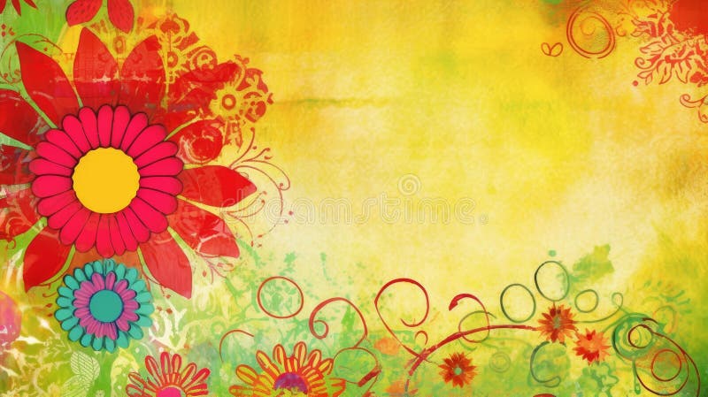 Bold and eclectic Bohemian layout design with vibrant patterns and textured backgrounds for an artistic and colorful website vector illustration