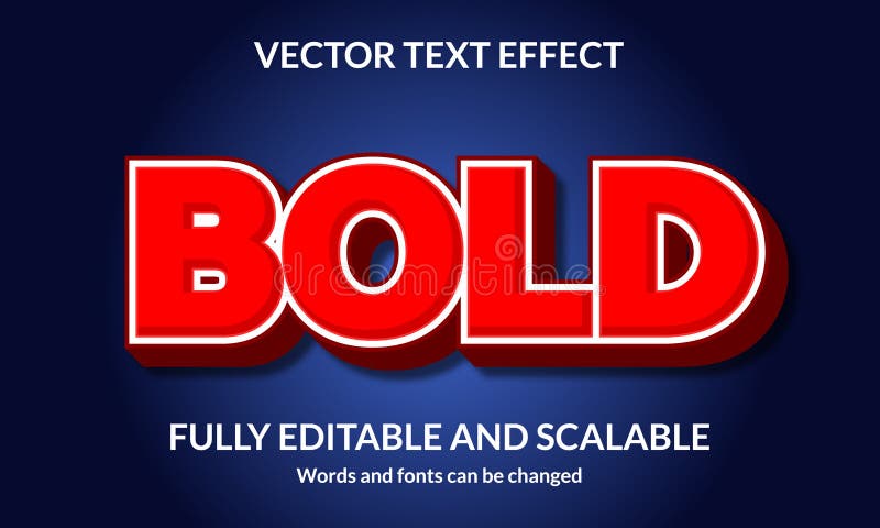 Bold Editable 3d Text Style Effect Stock Vector Illustration Of Bold Editable 3d Text Style Effect Stock Vector Illustration Of