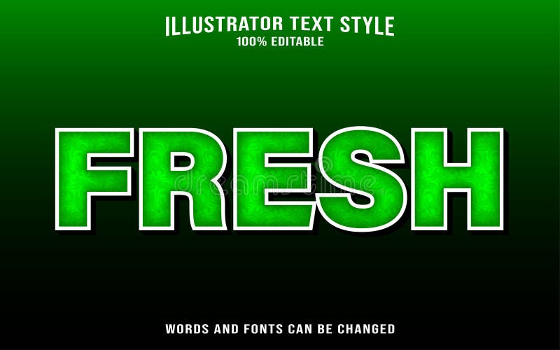 Bold editable text effect styles