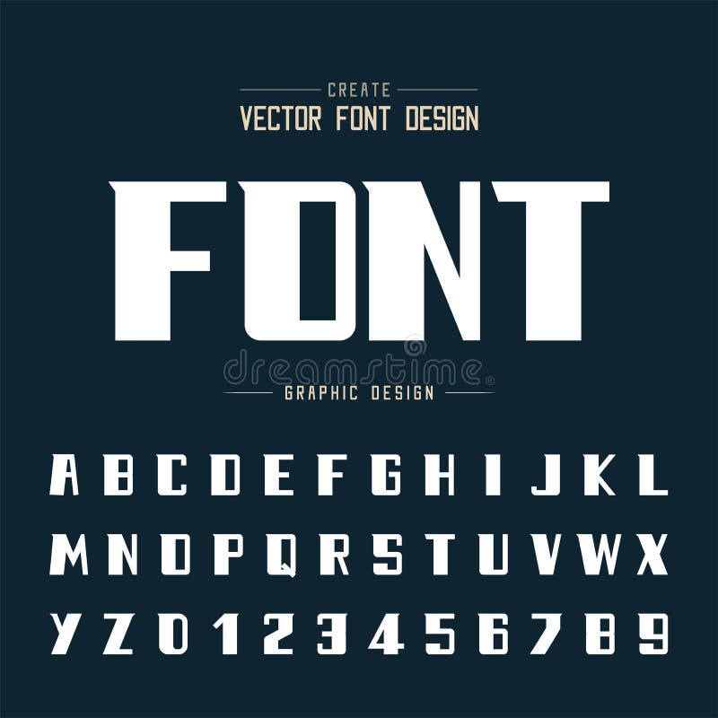 Bold Font and Alphabet Vector, Modern Typeface and Letter Number Design ...