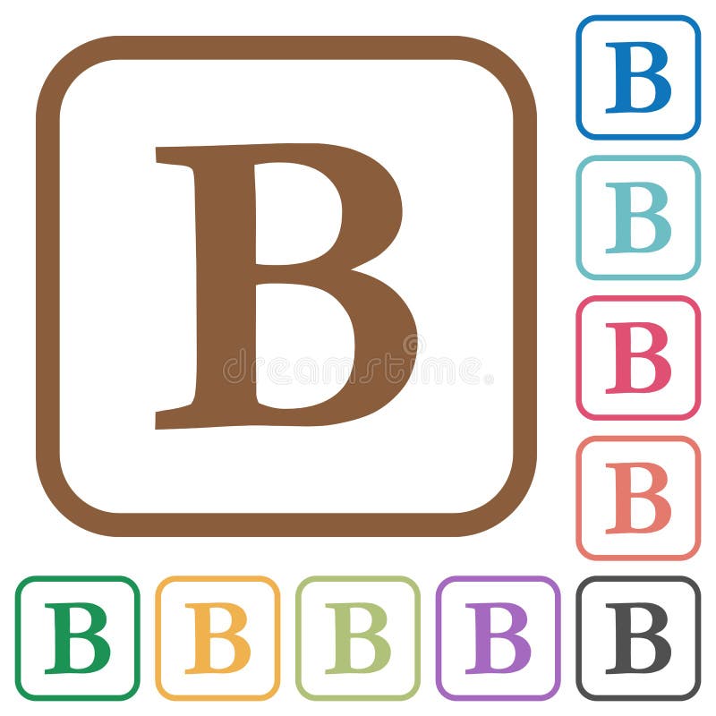 Download Bold Font Type Glossy Button Set Stock Illustration ...