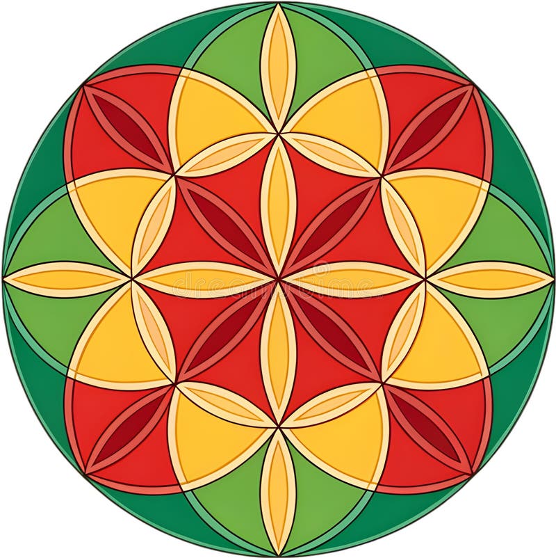 Colorful geometric patterns creating vibrant abstract visual designs for modern art. stock illustration