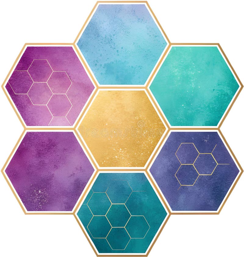 Colorful geometric patterns creating vibrant abstract visual designs for modern art. royalty free illustration