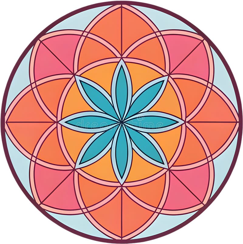 Colorful geometric patterns creating vibrant abstract visual designs for modern art. royalty free illustration