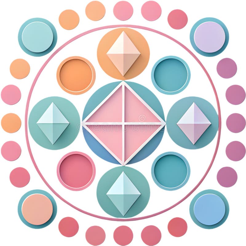 Colorful geometric patterns creating vibrant abstract visual designs for modern art. vector illustration