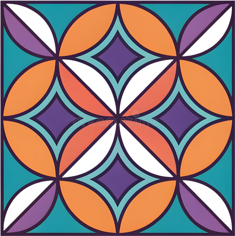 Colorful geometric patterns creating vibrant abstract visual designs for modern art. royalty free illustration