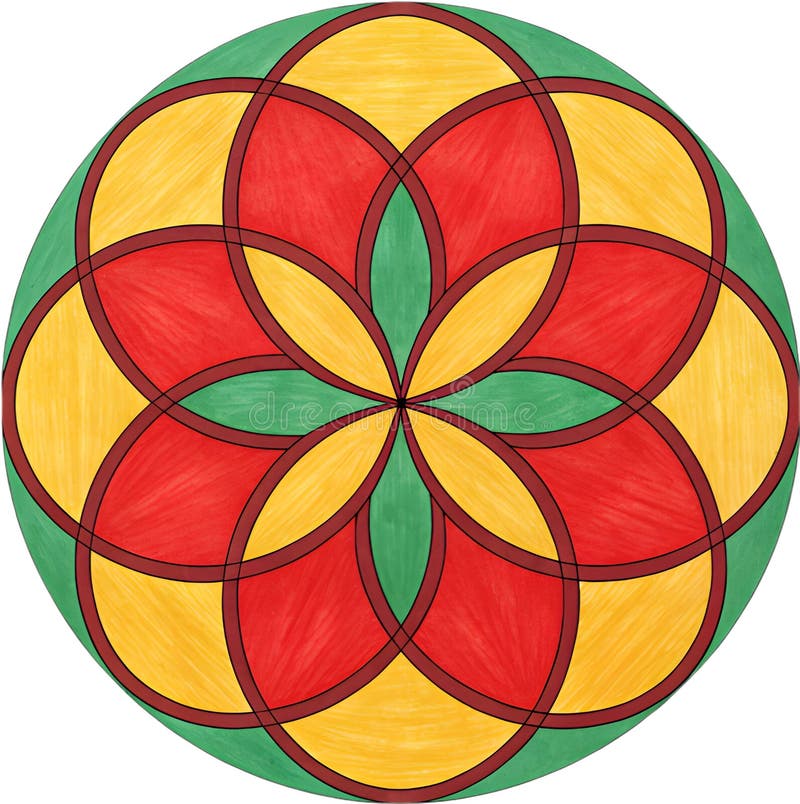 Colorful geometric patterns creating vibrant abstract visual designs for modern art. royalty free illustration