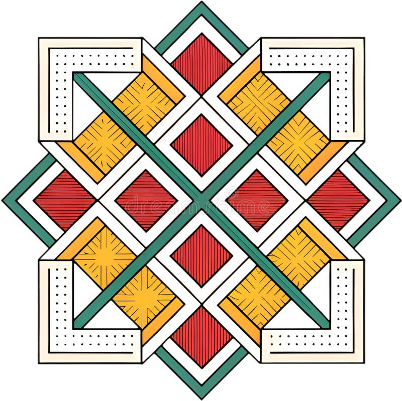 Colorful geometric patterns creating vibrant abstract visual designs for modern art. vector illustration