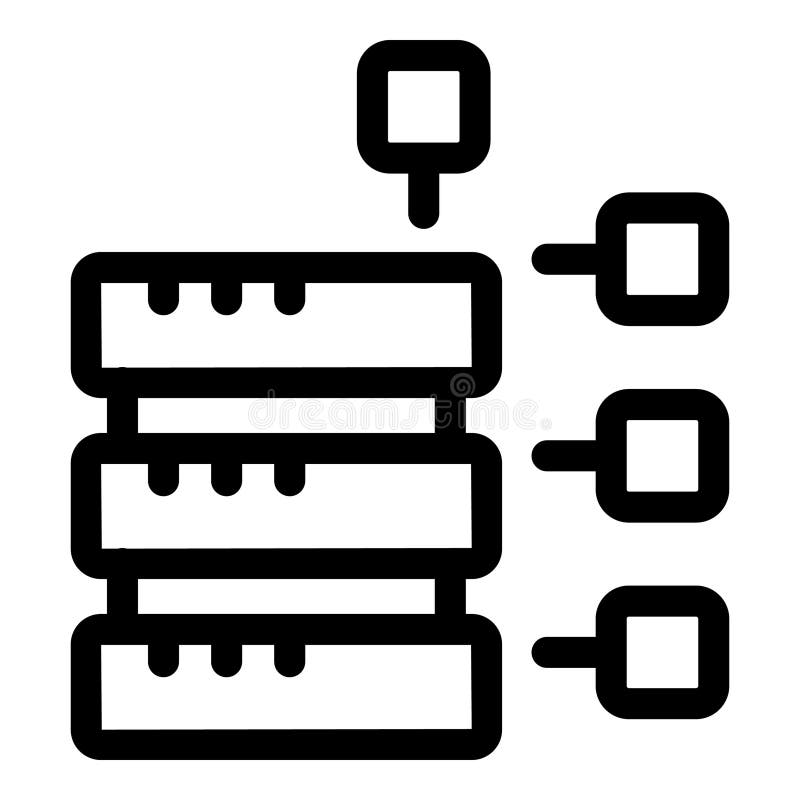 Data server connecting to multiple devices icon vector illustration