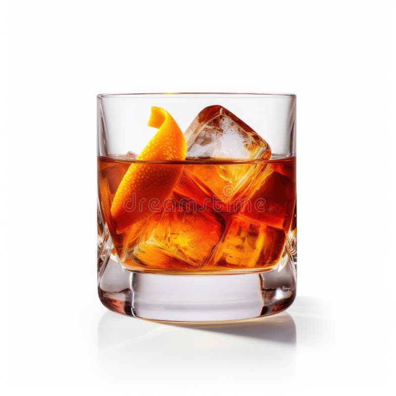 A Bold Old Fashioned Cocktail in a Lowball Glass, Created by Generative