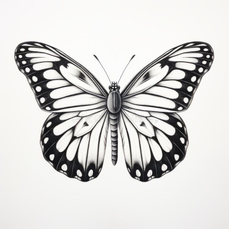 Black White Butterfly Stock Illustrations 54,673 Black White