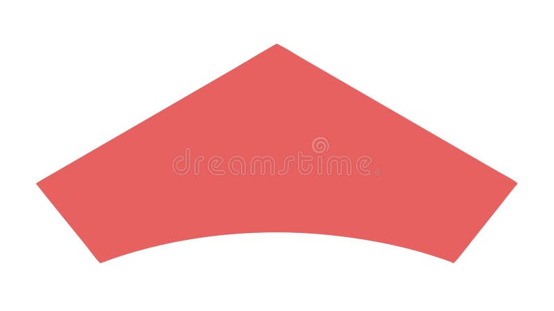 Bold Red Trapezoid Shape - Geometric, Abstract, Modern Design vector design Generative AI stock illustration