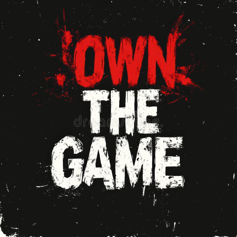Bold Retro T-Shirt Design Featuring Own the Game Typography for Sporty Vibes Generative AI